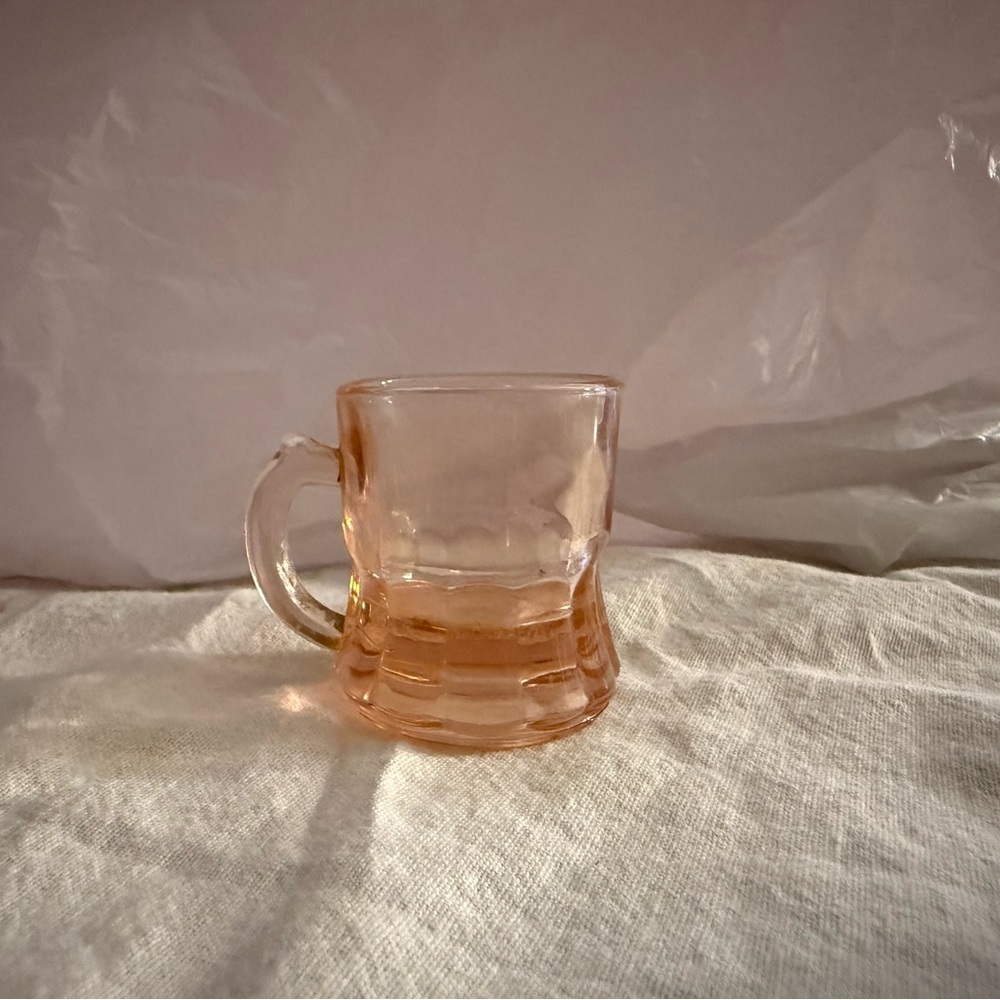 Elegant Pink Glass Mug
